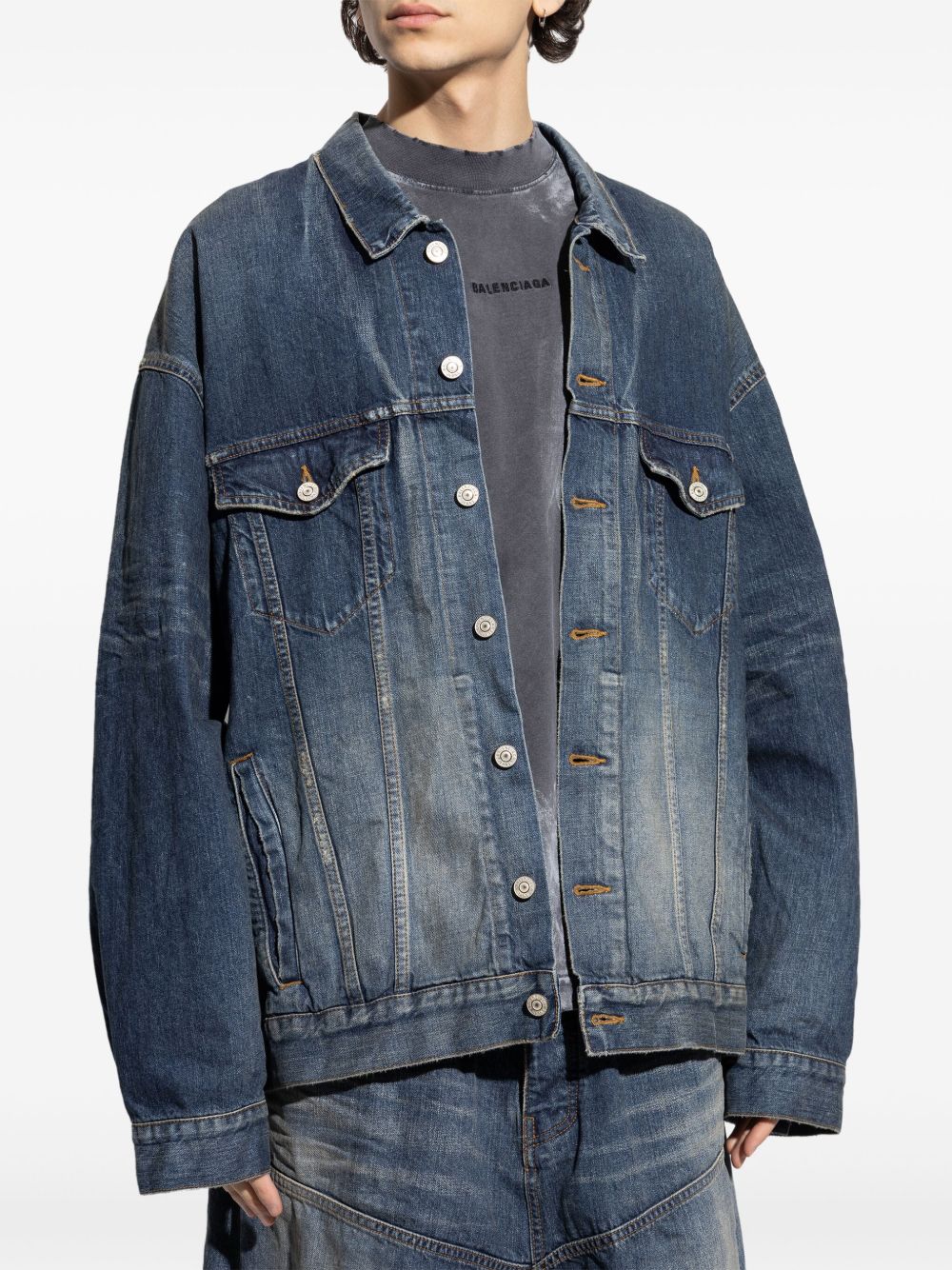 Balenciaga Coats Grey Cotton
