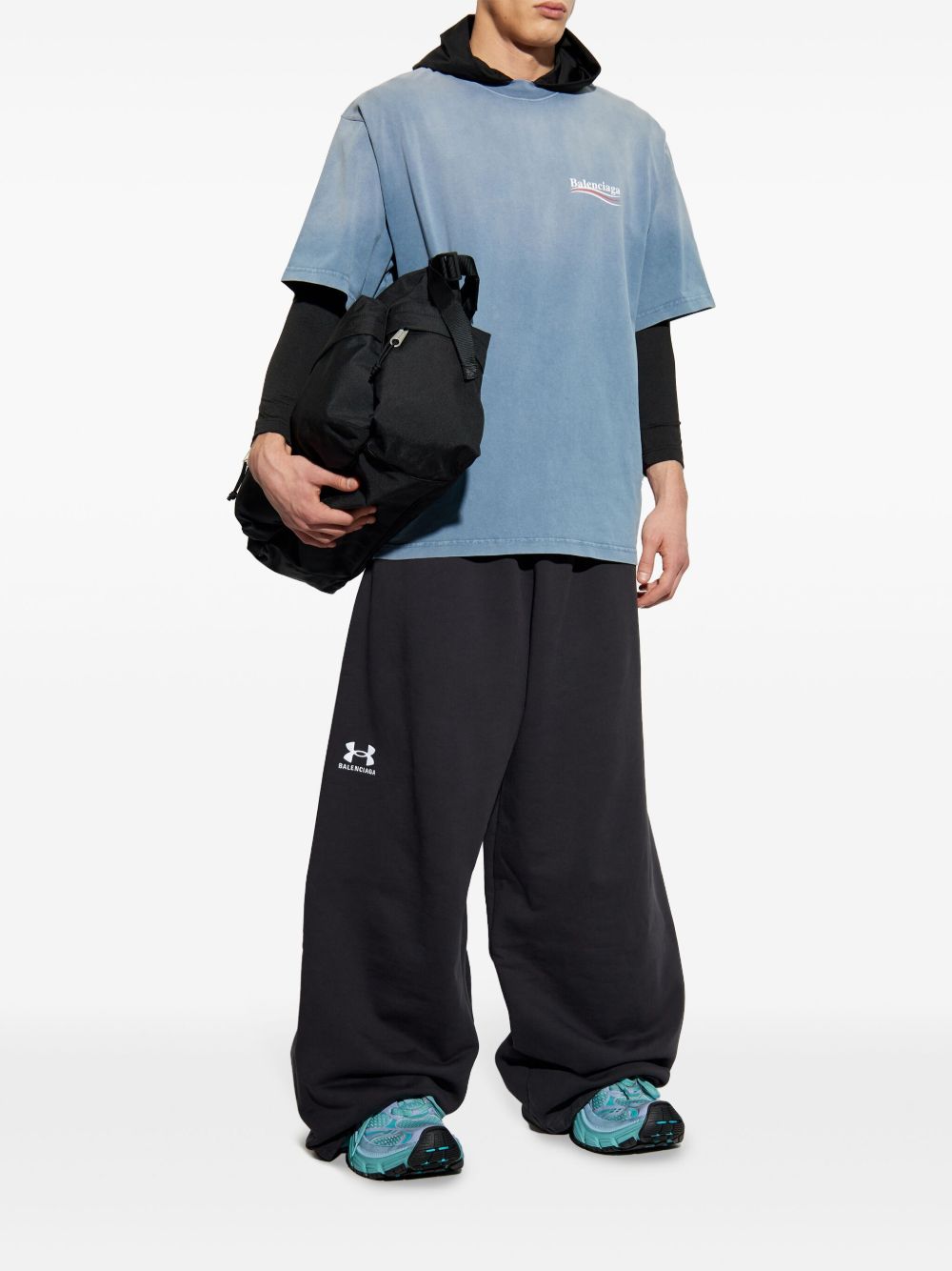 Balenciaga T-Shirts And Polos Blue Cotton