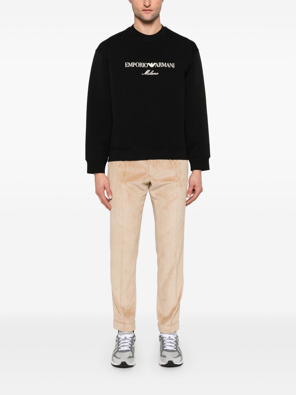 Emporio Armani Sweaters Nero Cotton Polyester Elastane