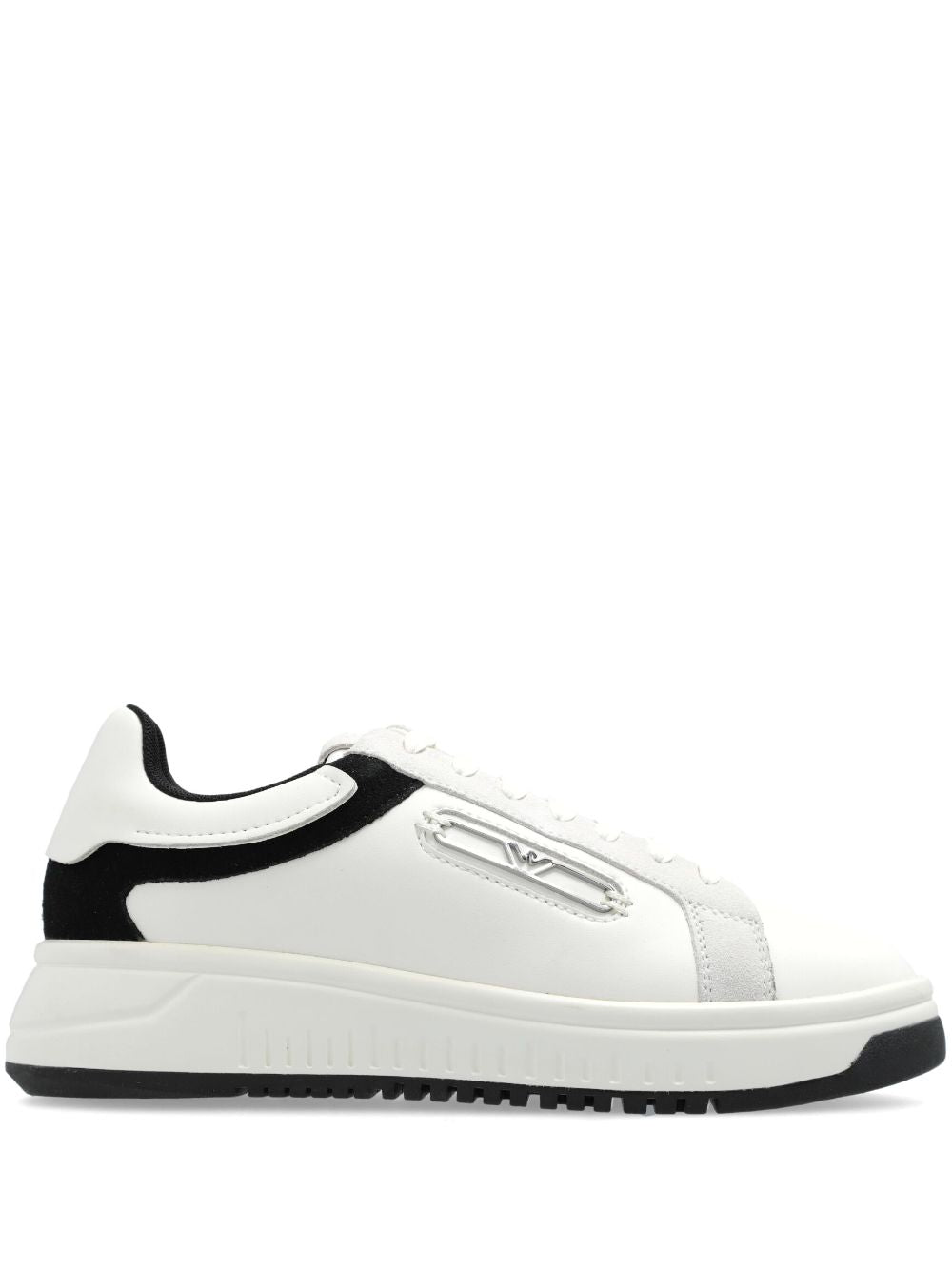 Emporio Armani Exclusive Sneakers Bianco Calf Leather