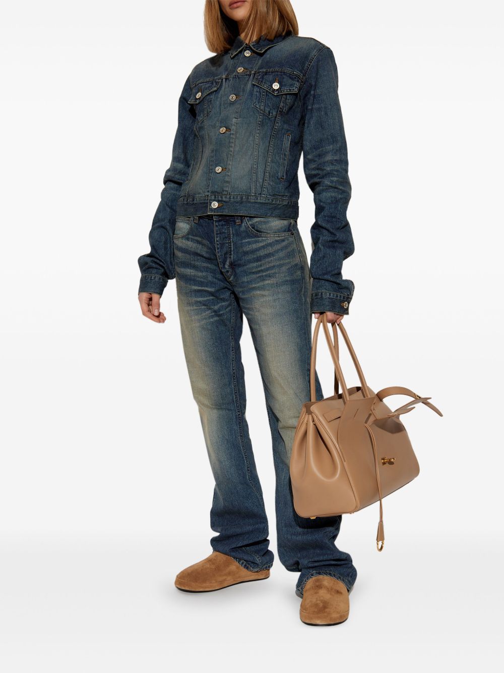 Balenciaga Coats Blue Cotton