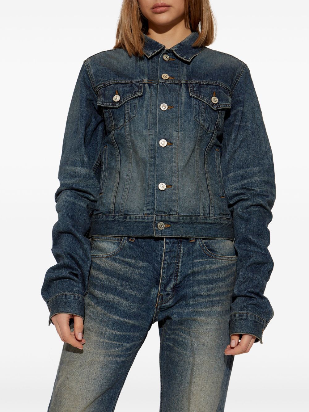 Balenciaga Coats Blue Cotton