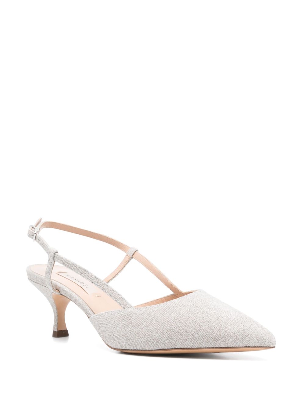 Casadei With Heel Silver Outer: Calf Leather
