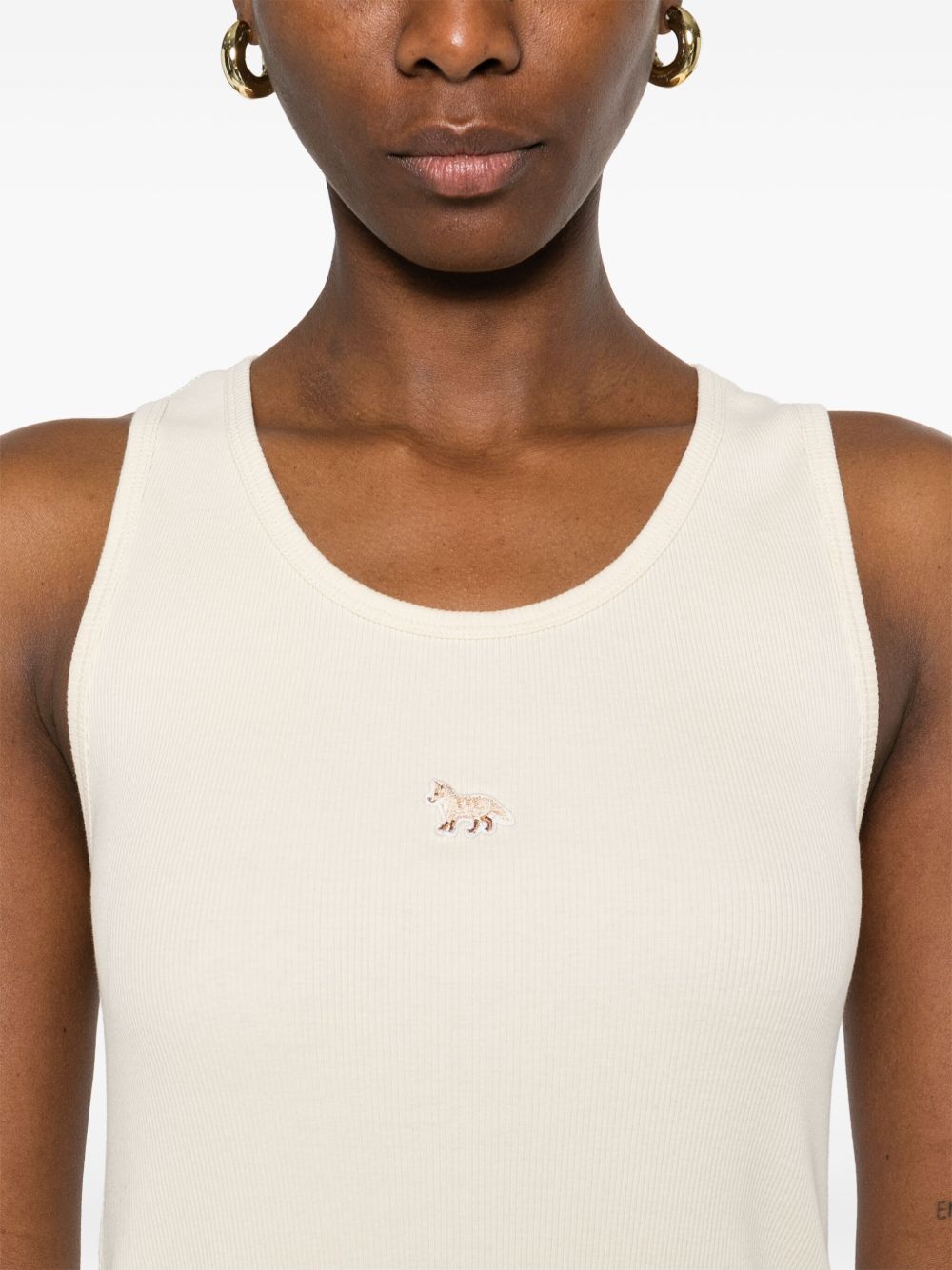 Maison Kitsune Top Ivory Cotton
