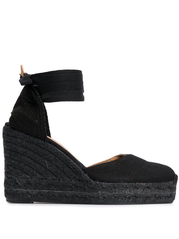 Castaner Flat Shoes Black Canvas