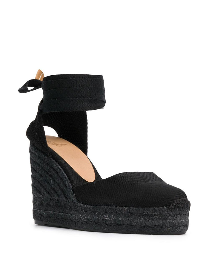 Castaner Flat Shoes Black Canvas