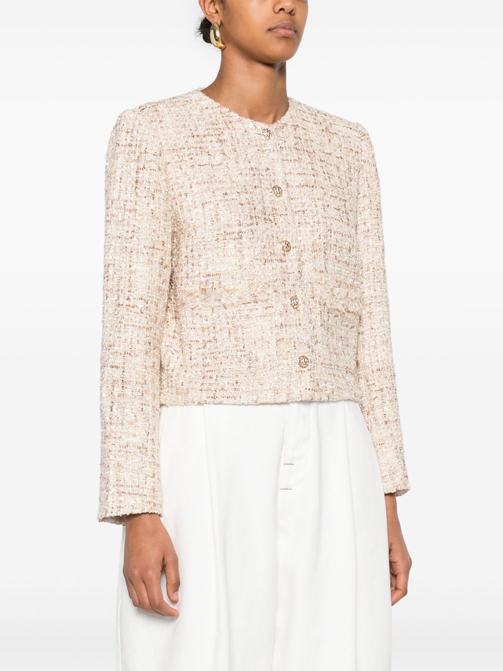 Iro Jackets Beige Polyester Wool Acrylic