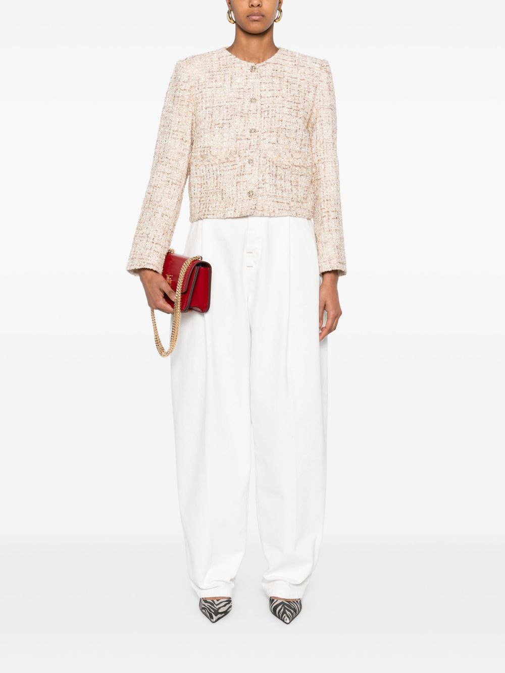 Iro Jackets Beige Polyester Wool Acrylic