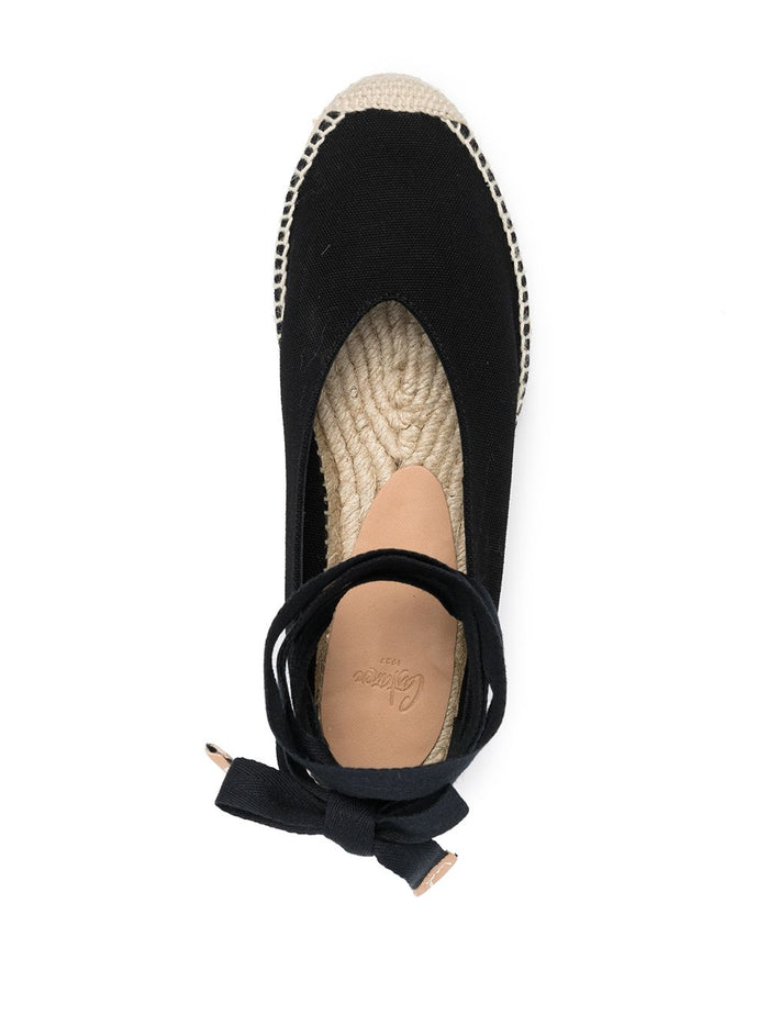 Castaner Flat Shoes Black Outer: Fabric