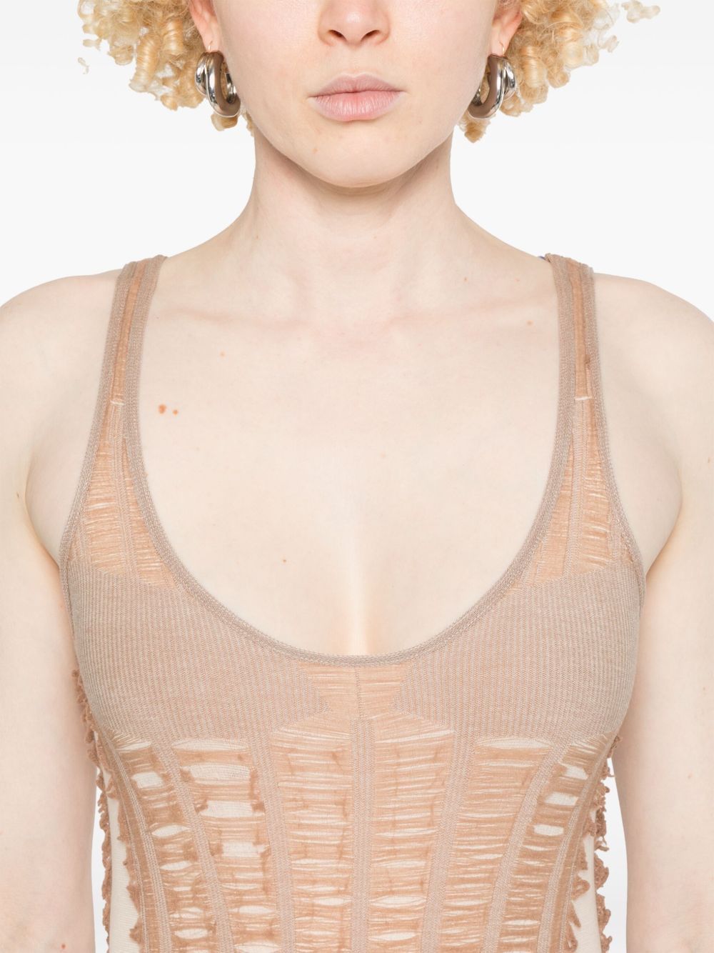 Diesel Top Beige Cotton Prophylene