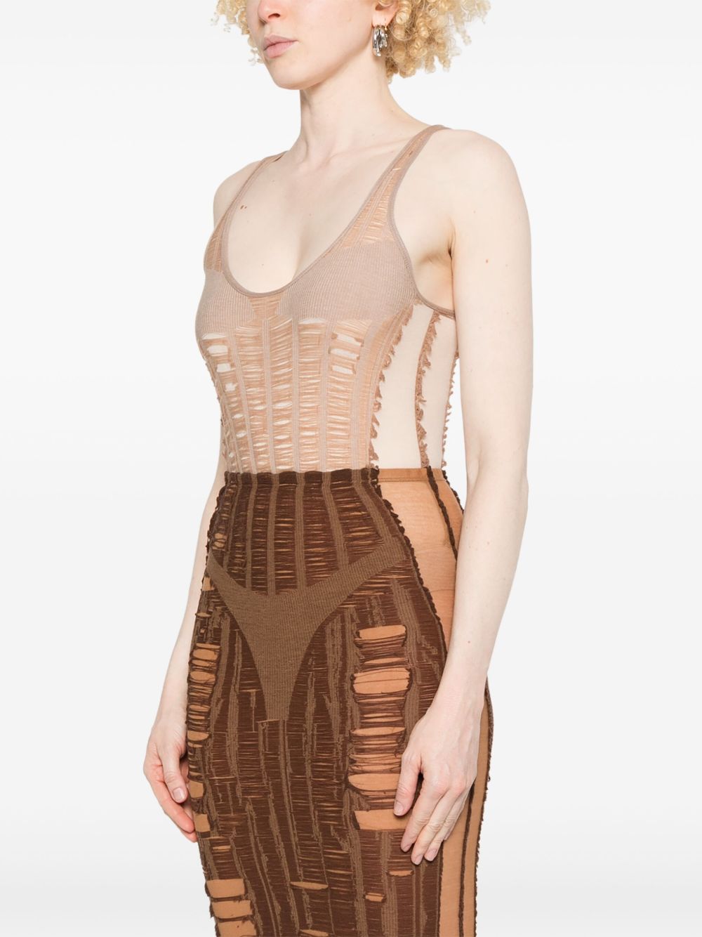 Diesel Top Beige Cotton Prophylene