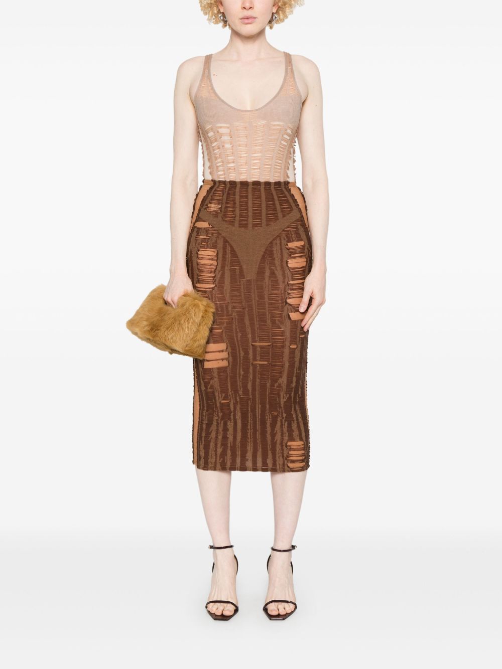 Diesel Top Beige Cotton Prophylene