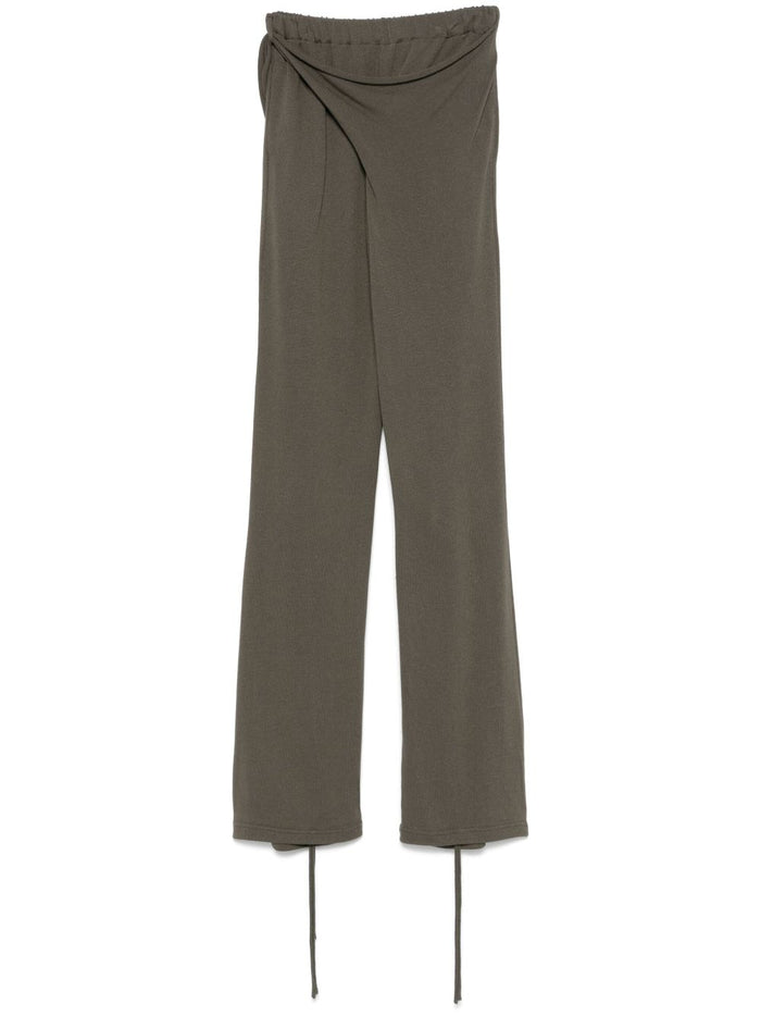 OTTOLINGER Trousers Green Viscose Linen