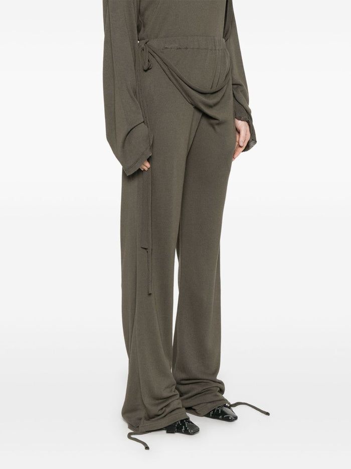 OTTOLINGER Trousers Green Viscose Linen
