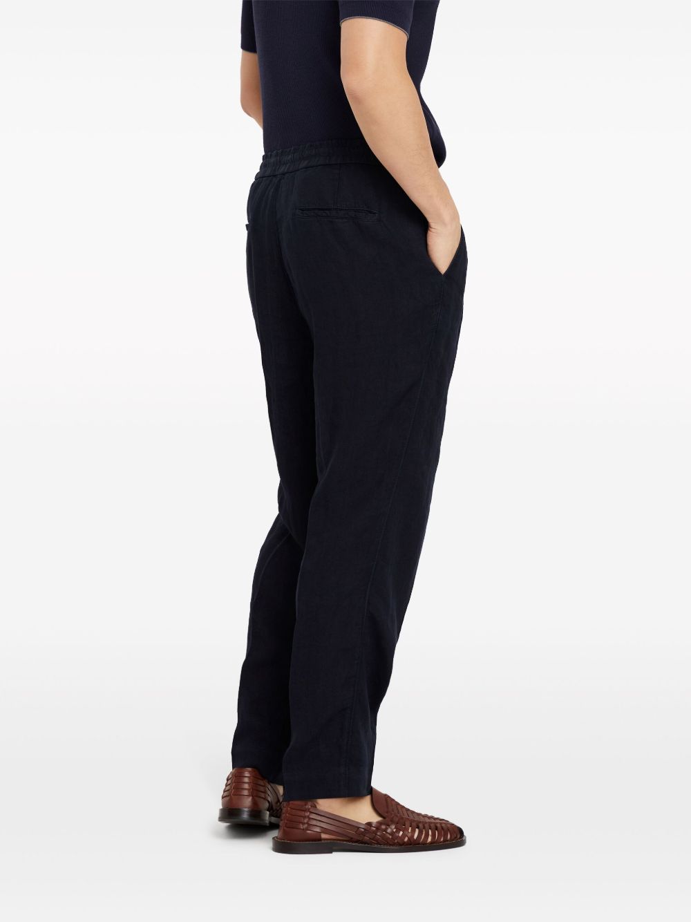 Brunello Cucinelli Trousers Blu Linen