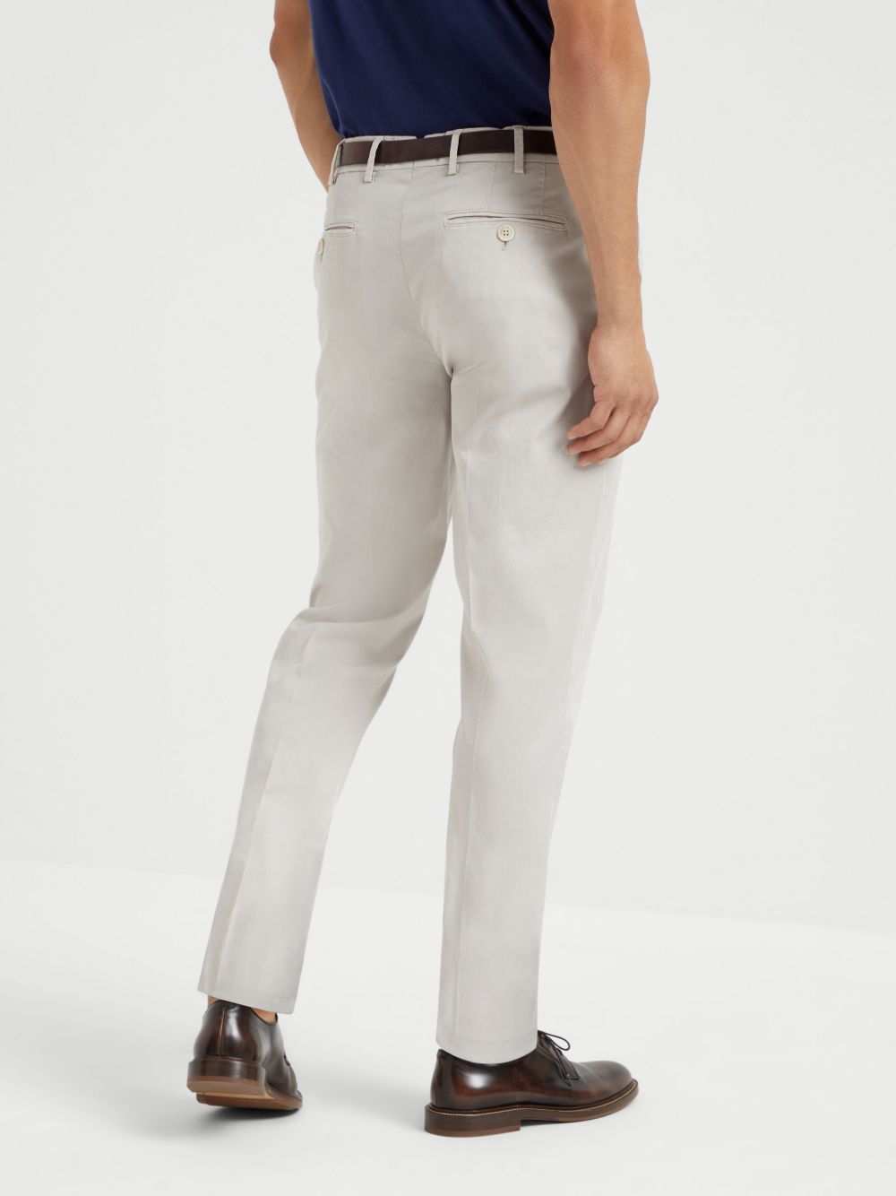 Brunello Cucinelli Trousers Beige Cotton Elastane