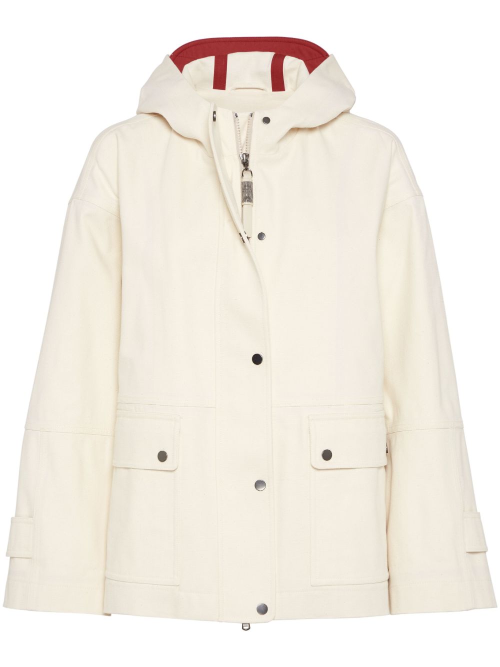 Brunello Cucinelli Coats Bianco Cotton