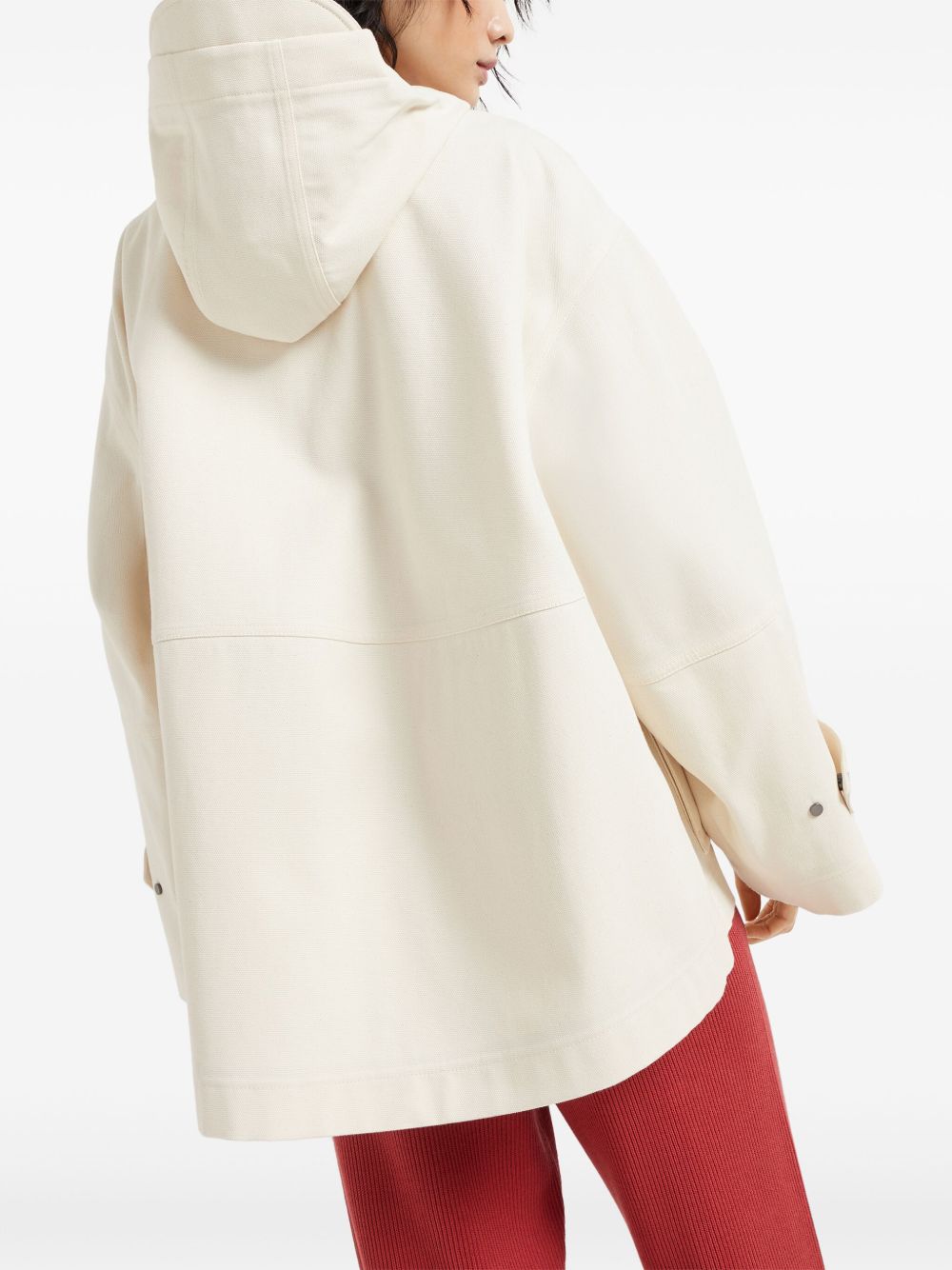Brunello Cucinelli Coats Bianco Cotton