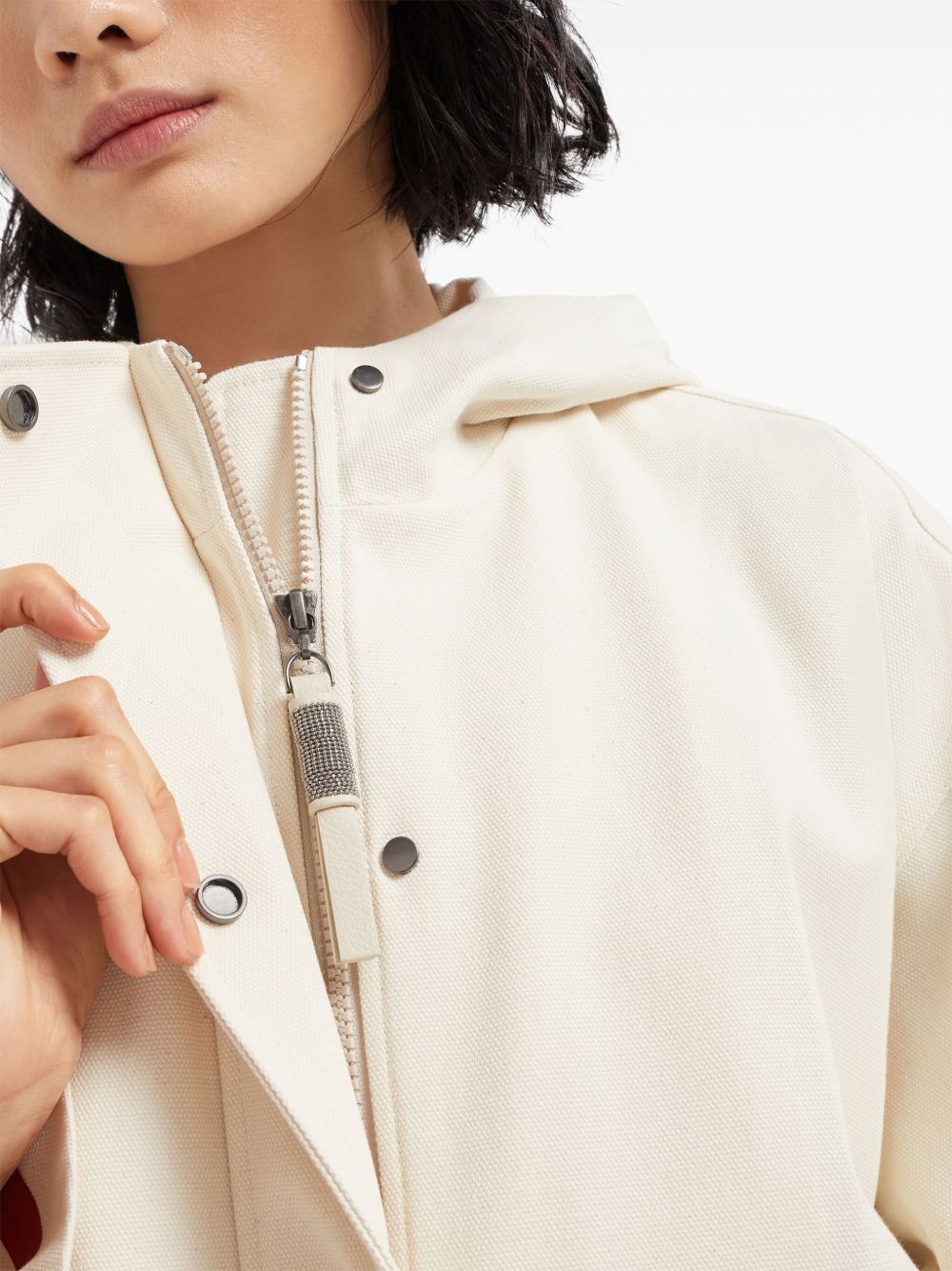 Brunello Cucinelli Coats Bianco Cotton