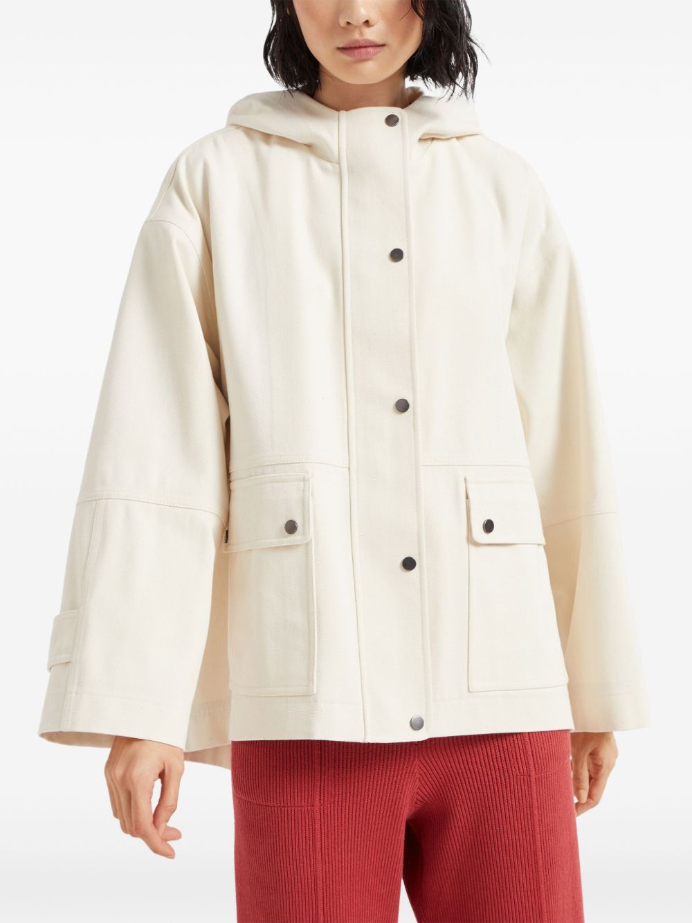 Brunello Cucinelli Coats Bianco Cotton