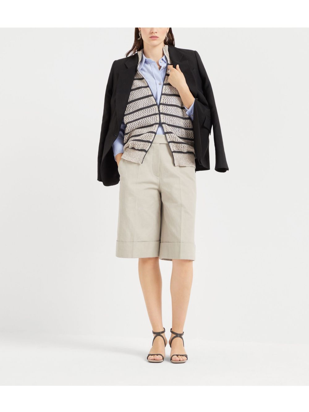 Brunello Cucinelli Jackets Nero Viscose Linen