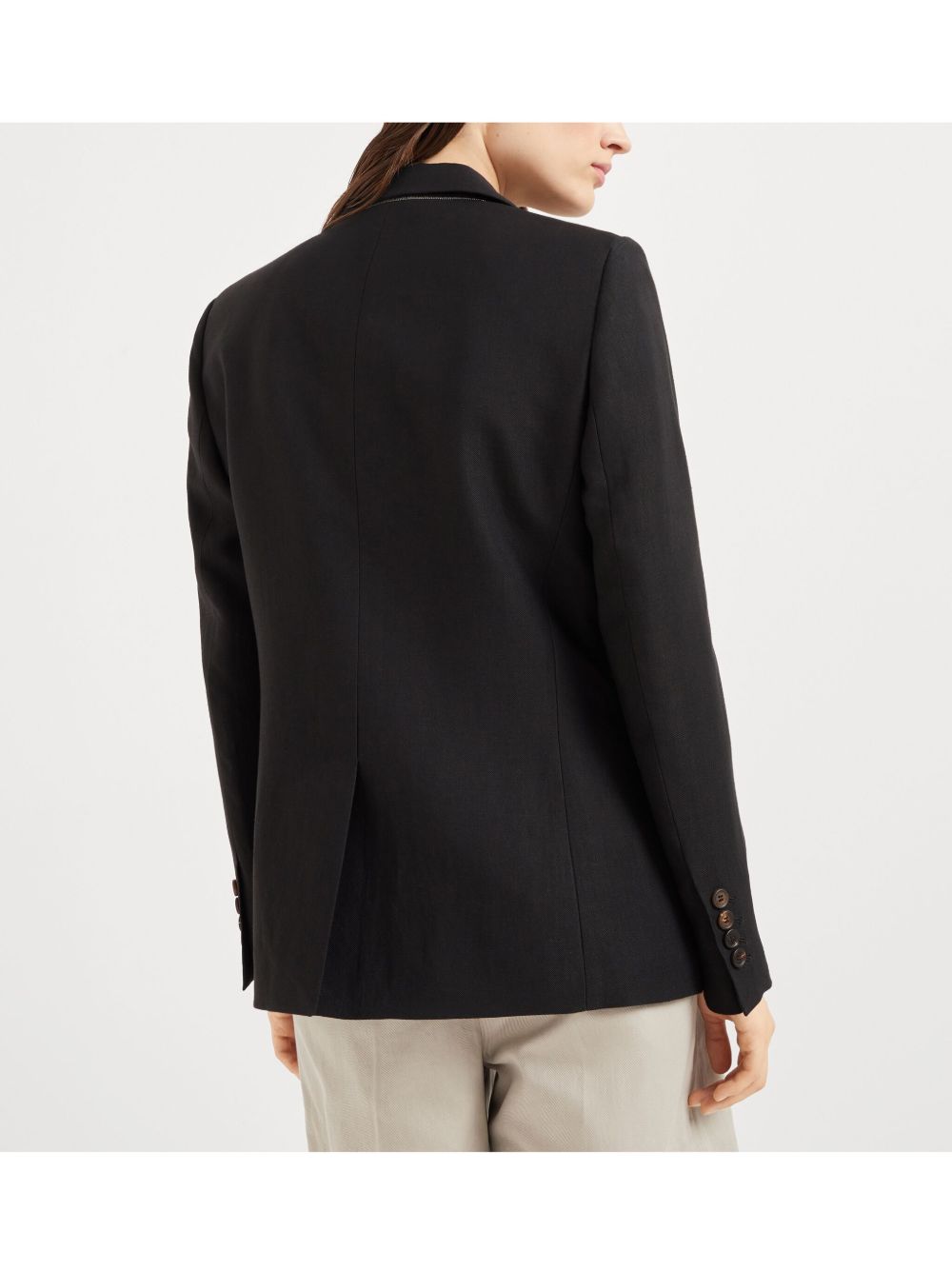 Brunello Cucinelli Jackets Nero Viscose Linen