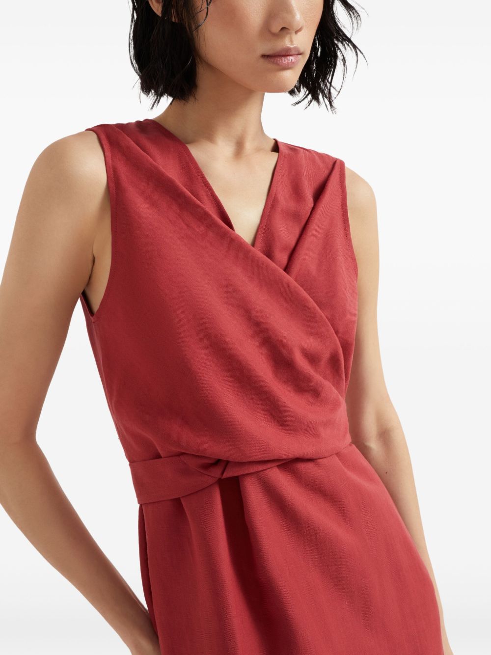 Brunello Cucinelli Dresses Rosso Linen