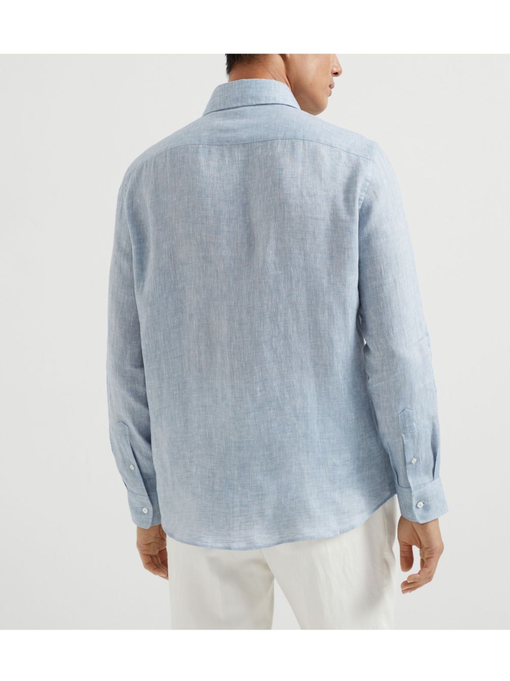Brunello Cucinelli Shirts Azzurro Linen