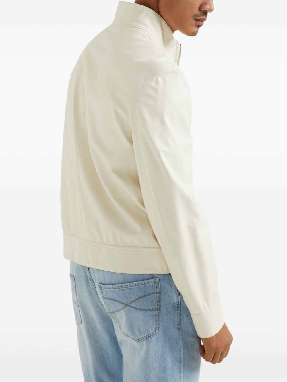 Brunello Cucinelli Jackets Panna Leather