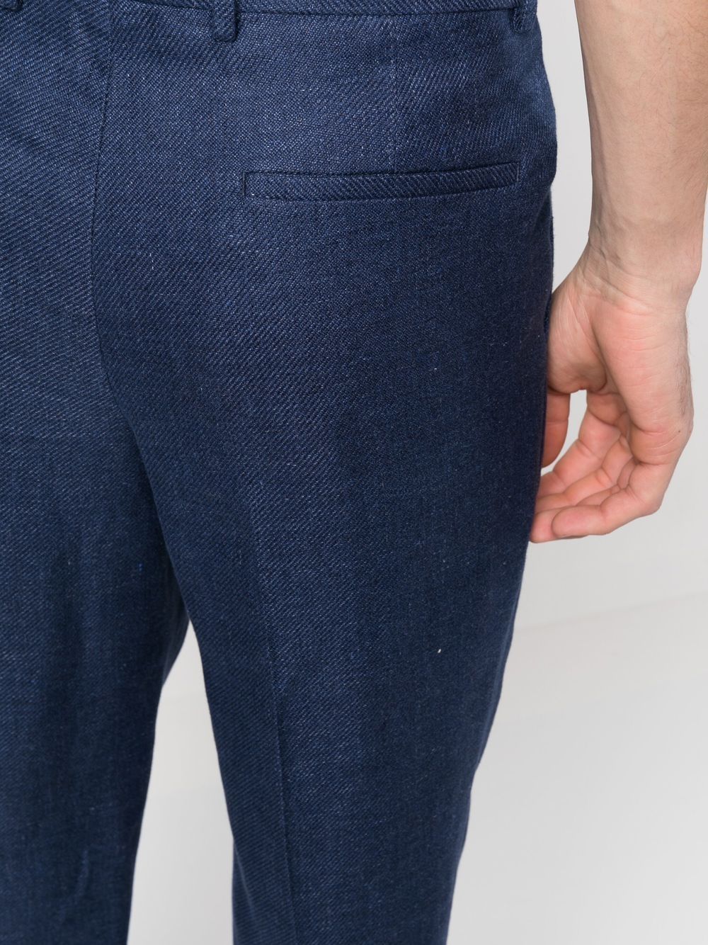 Brunello Cucinelli Suit Blu Linen Wool Silk