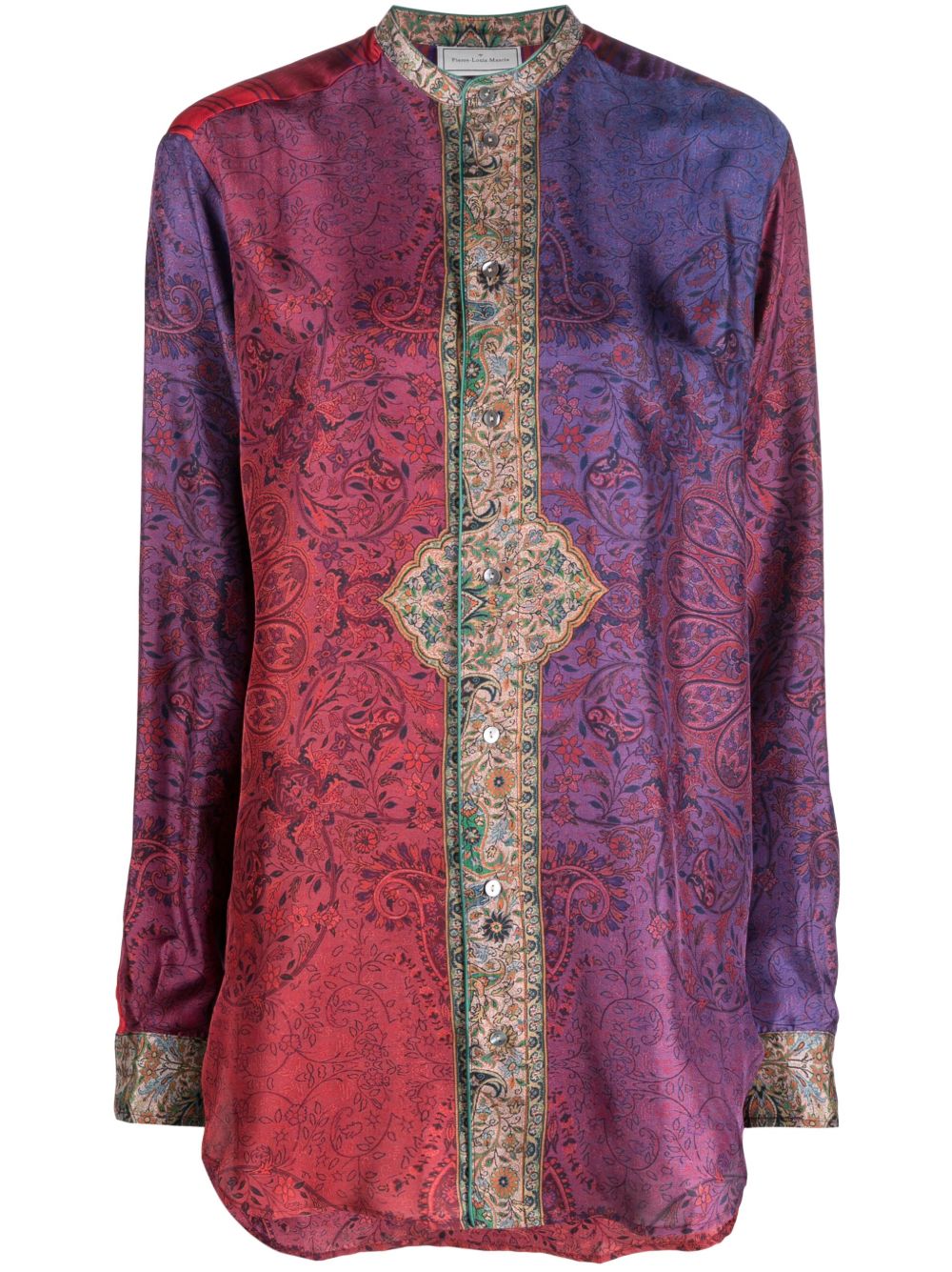 Pierre Louis Mascia Shirts Purple Silk