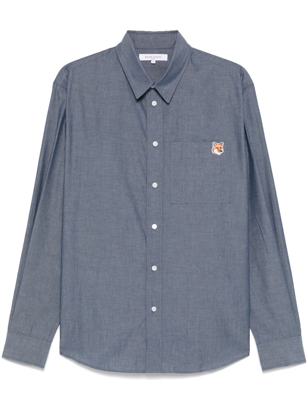 Maison Kitsune Shirts Blue Cotton