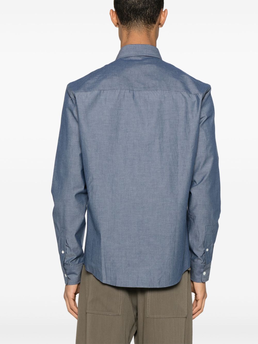 Maison Kitsune Shirts Blue Cotton