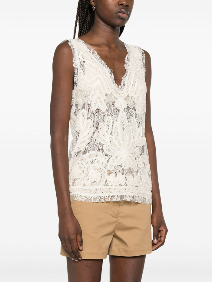 Parosh Top Beige Polyamide