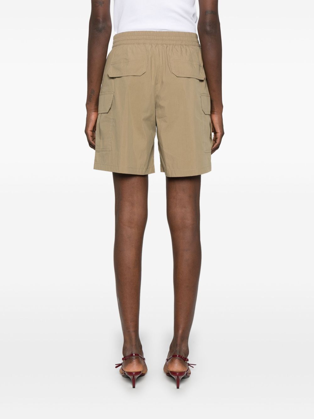 Parosh Shorts Kaki Polyamide Cotton
