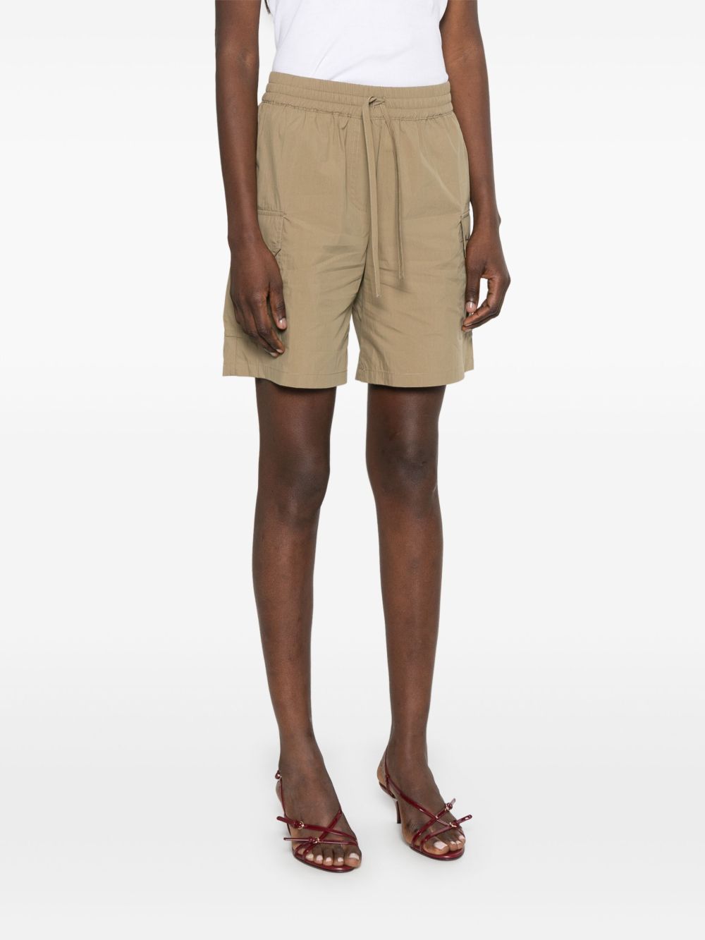 Parosh Shorts Kaki Polyamide Cotton