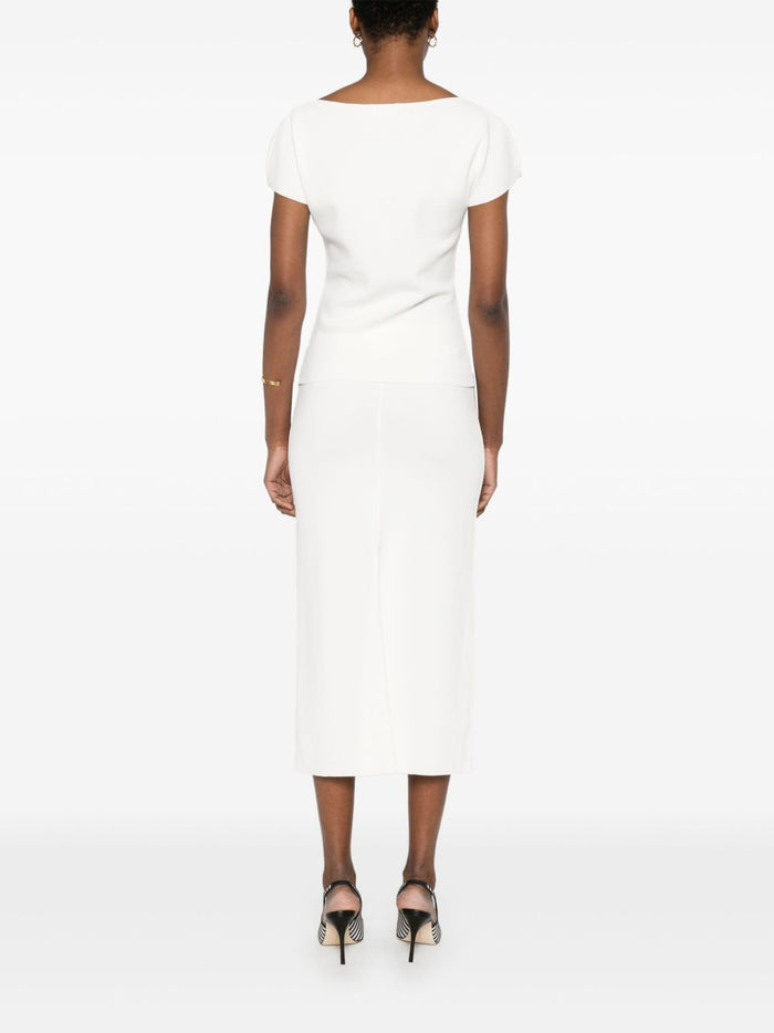 Parosh T-Shirts And Polos Cream Viscose Polyamide