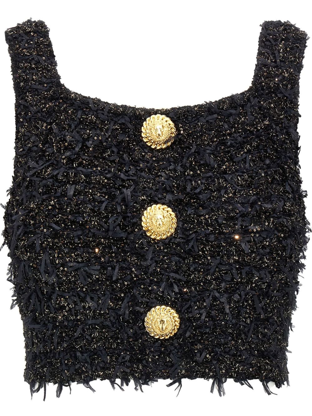 Balmain Top Black Polyester