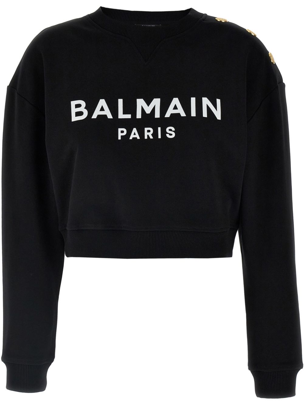 Balmain Sweaters Black Cotton