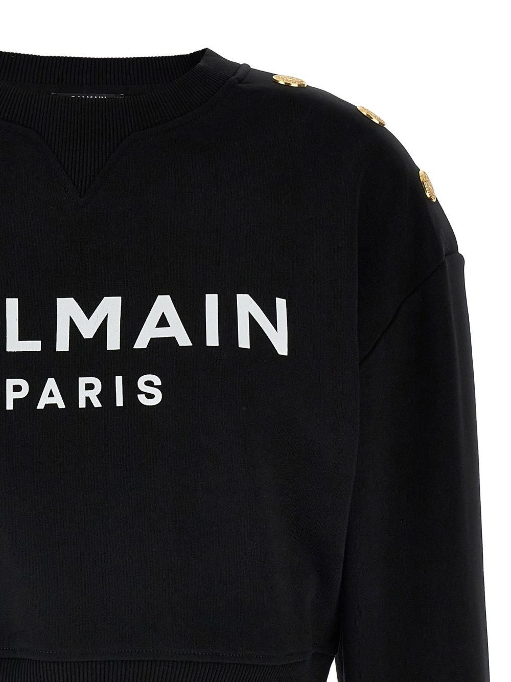 Balmain Sweaters Black Cotton