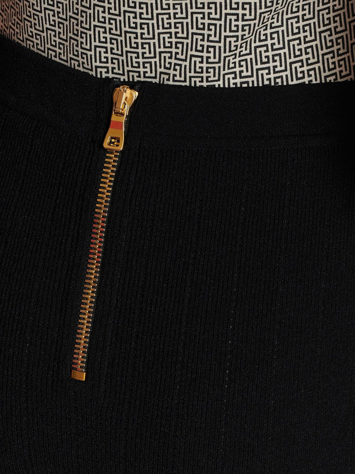 Balmain Skirts Black Viscose Polyester