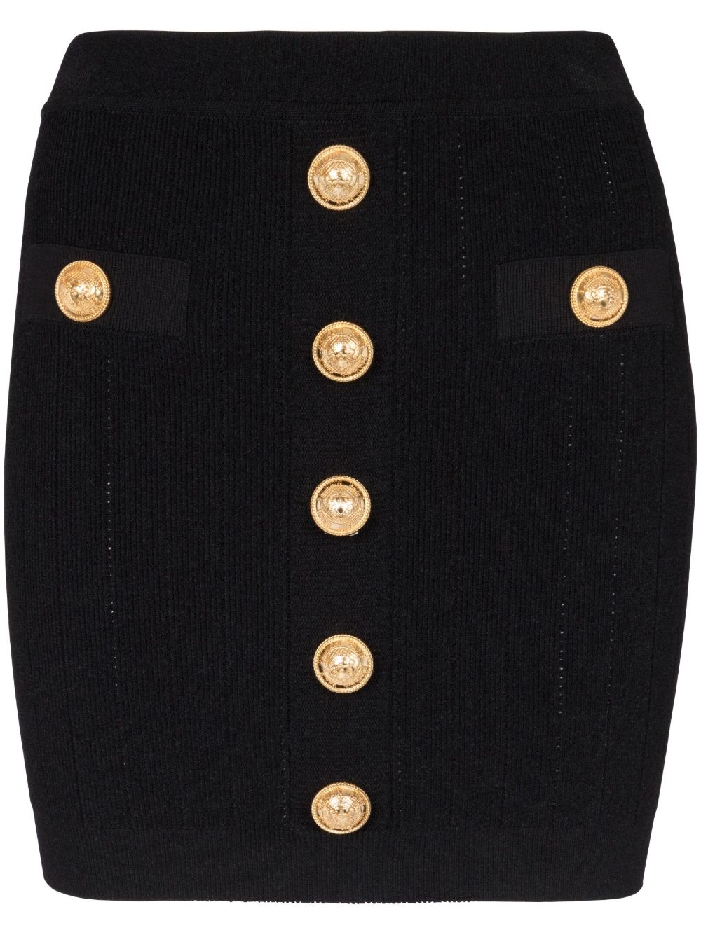Balmain Skirts Black Viscose Polyester