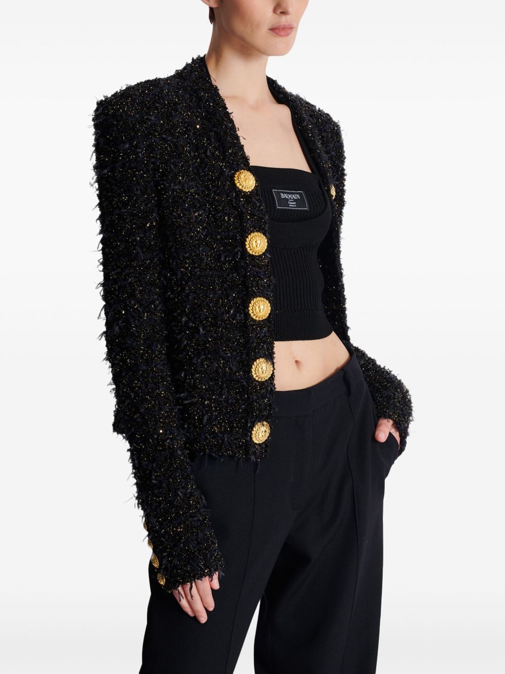 Balmain Jackets Black Polyamide