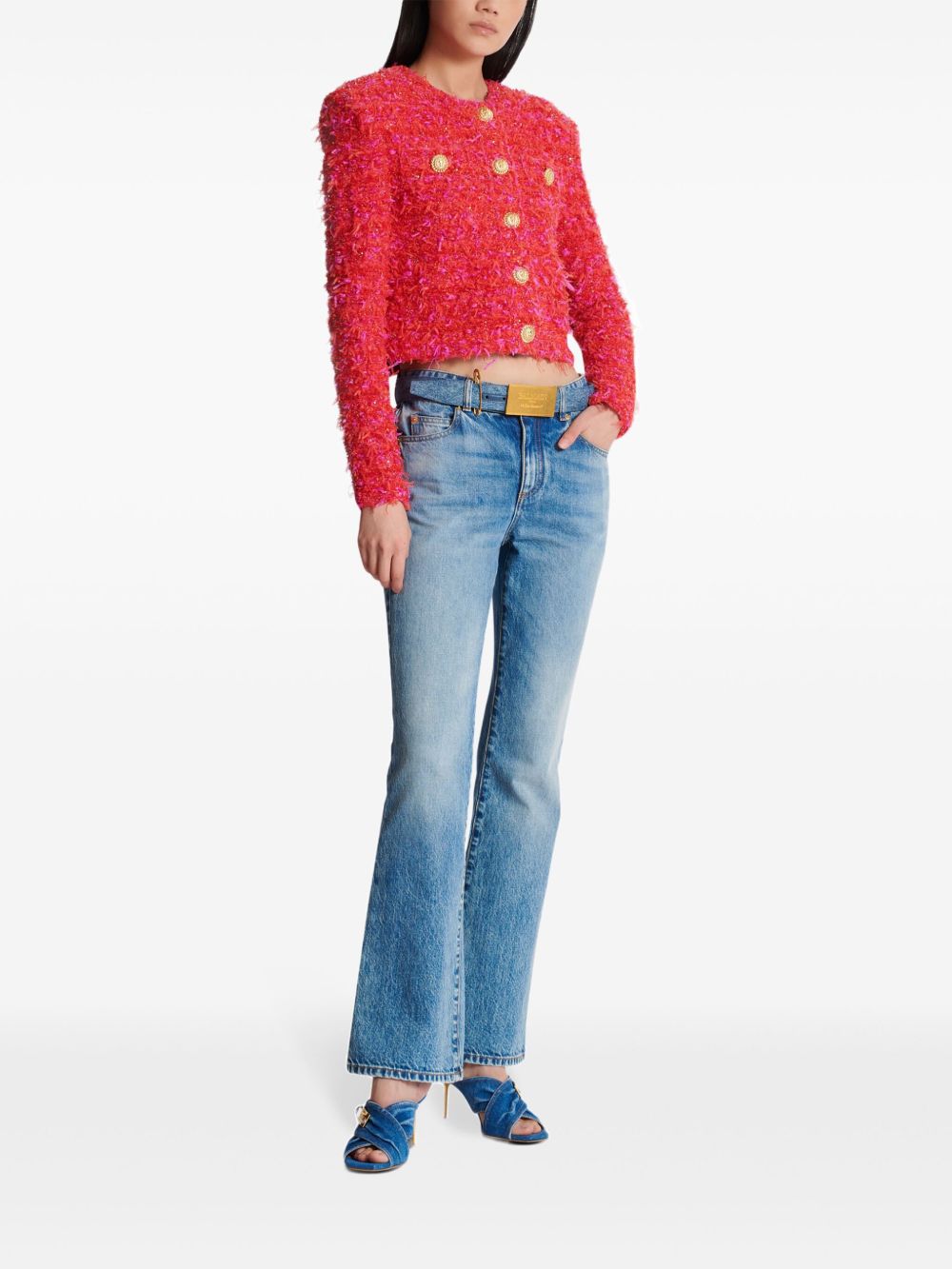 Balmain Jackets Red Polyamide