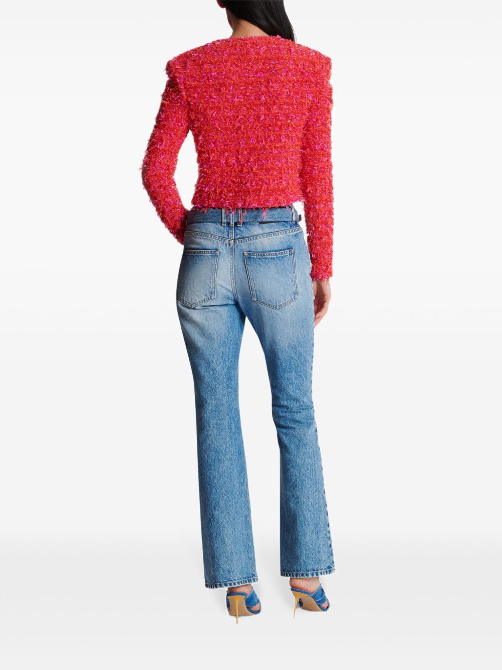 Balmain Jackets Red Polyamide