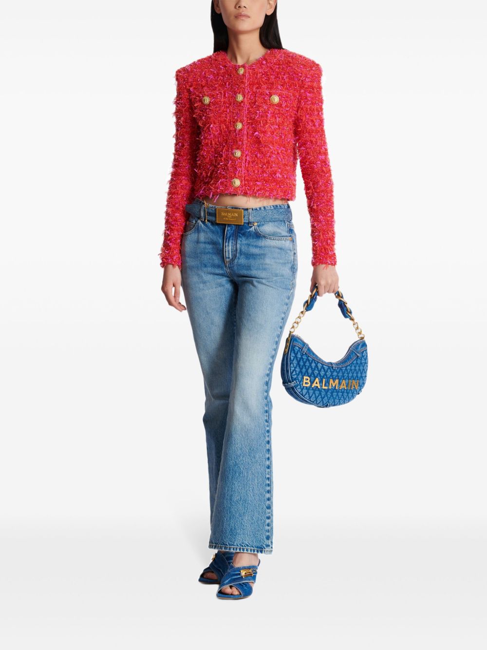 Balmain Jackets Red Polyamide