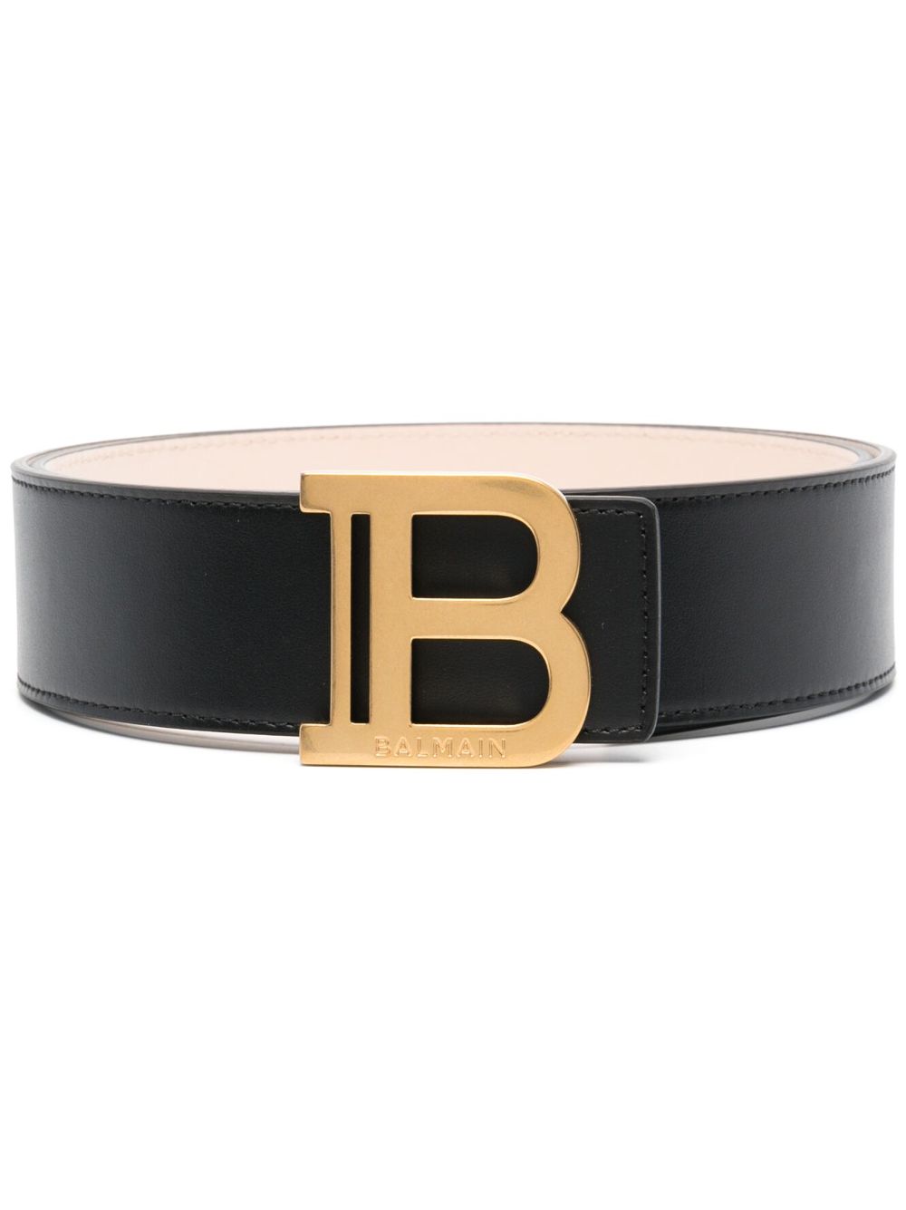 Balmain Belts Black Calf Leather