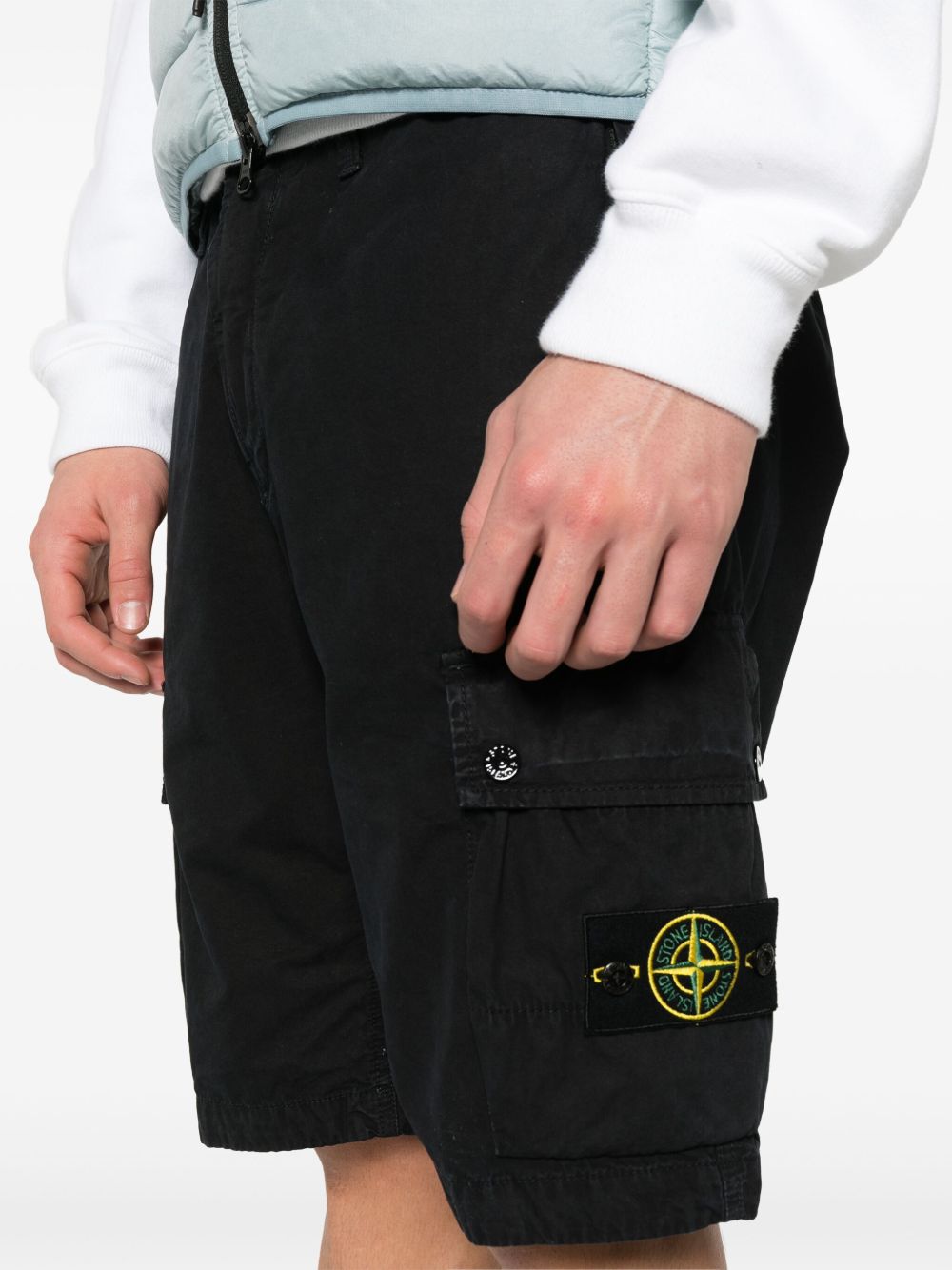 Stone Island Shorts Blue Cotton
