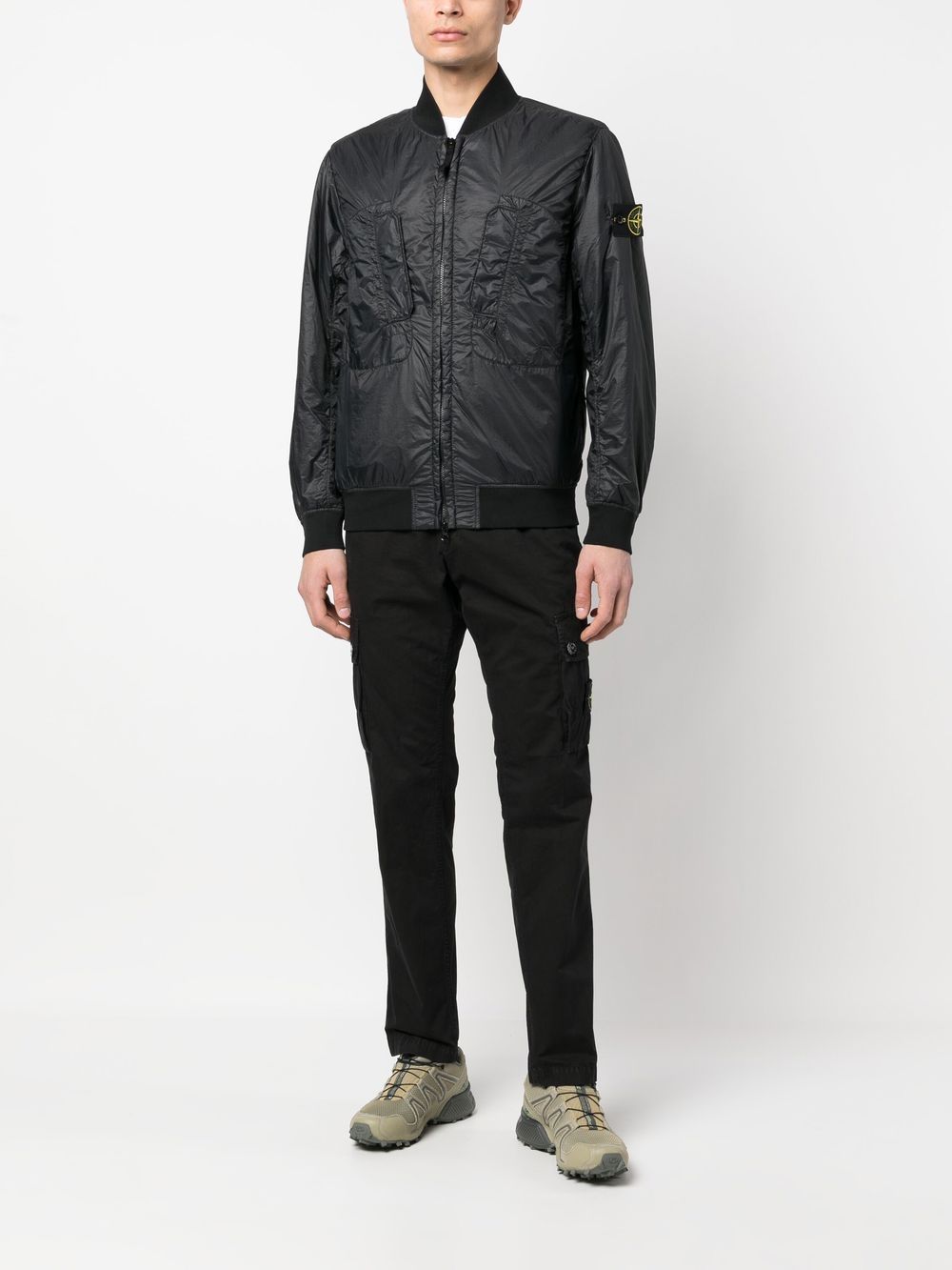 Stone Island Trousers Black Cotton