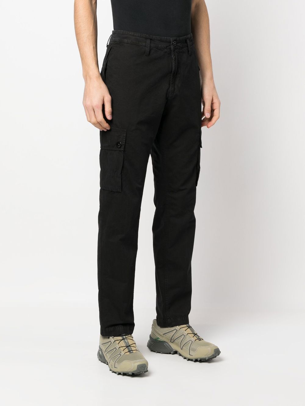 Stone Island Trousers Black Cotton